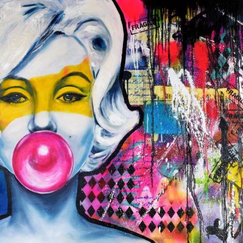 Bubble_Gum_Marilyn_1000-c9ac6495 Contemporary mixed media artist, creating colorful, uplifting art.